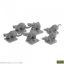 Bones Dungeon Dwellers: Giant Tomb Rats (6)