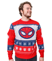 Marvel Spider-Man Symbol Offcially Licesned Adult Holiday Ugly Christmas Sweater