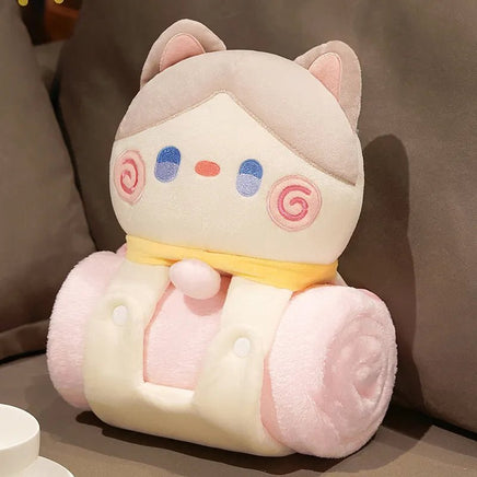 2 in 1 Cat Pillow Blanket - The Mage's Emporium Kore Kawaii Kore Kawaii Shopify Collective Used English Japanese Style Comic Book