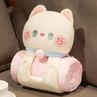 2 in 1 Cat Pillow Blanket - The Mage's Emporium Kore Kawaii Kore Kawaii Shopify Collective Used English Japanese Style Comic Book