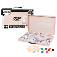 Rustik Deluxe Wood Case: Mexican Train Game