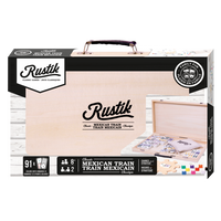 Rustik Deluxe Wood Case: Mexican Train Game