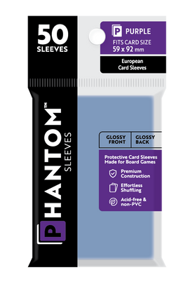 Phantom Sleeves: Purple Size (59mm x 92mm) 50 ct
