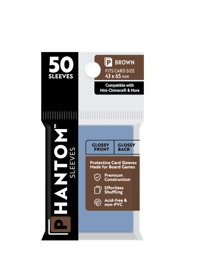 Phantom Sleeves: Brown Size (43mm x 65mm)