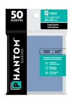 Phantom Sleeves: Aqua Size (80mm x 80mm) 50 ct