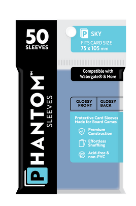 Phantom Sleeves: Sky Size (75mm x 105mm) 50 ct