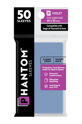 Phantom Sleeves: Violet Size (49mm x 93mm) 50 ct