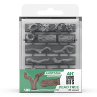 AK Interactive Basing Bits: Dead Tree Basing (17 Pieces)