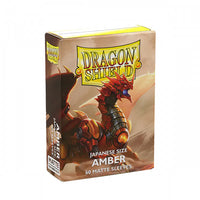 Dragon Shield: Japenese Size 60ct Sleeves - Amber (Matte)
