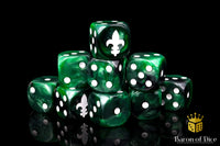 Fleur De Lis Dice - Green