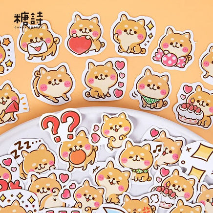 45 Pcs Kawaii Shiba Inu Stickers - The Mage's Emporium Kore Kawaii Kore Kawaii Shopify Collective Used English Japanese Style Comic Book