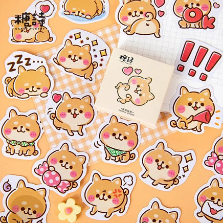 45 Pcs Kawaii Shiba Inu Stickers - The Mage's Emporium Kore Kawaii Kore Kawaii Shopify Collective Used English Japanese Style Comic Book