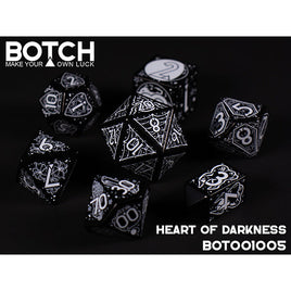 7 Piece Die Set Botch Dice: Heart of Darkness