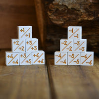-1/-1 Counter Dice- White, 6ct.