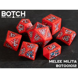 7 Piece Die Set Botch Dice: Melee Militia