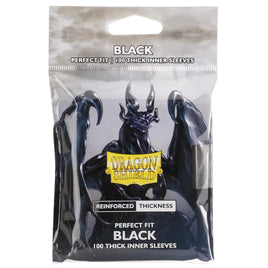 Dragon Shield: Standard Size 100ct Inner Sleeves - Perfect Fit (Black)