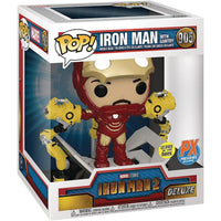 Funko Pop! Deluxe Marvel: Iron Man 2 - Iron Man MKIV with Gantry #905 Glow-in-the-Dark Previews Exclusive