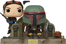 Funko Pop! Moment Star Wars: The Mandalorian - Boba Fett & Fennec Shand on Throne #486