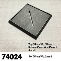 Bones Bases: 40mm Square Plastic Base (10)
