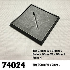 Bones Bases: 40mm Square Plastic Base (10)