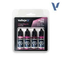 Vallejo True Metallic Metal: Paint Set - Crimson Magenta (4)