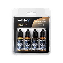 Vallejo True Metallic Metal Set: Imperial Gold (4 Color Set) 18 ml.