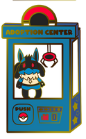 Pokemon: Lucario Adoption Center Enamel Pin