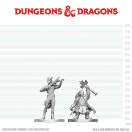 D&D: Nolzur's Marvelous Unpainted Miniatures - Tiefling Bard & Dwarf Cleric