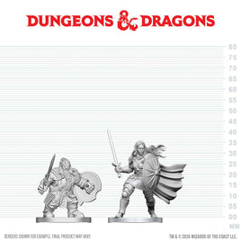 D&D: Nolzur's Marvelous Unpainted Miniatures - Dwarf Fighter & Orc Paladin
