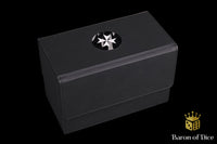 Knights Templar | Black | Wargaming & Datasheet Box | Baron's Coin™ Compatible