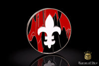Fleur De Lis | Red | Wargaming & Datasheet Box | Baron's Coin™ Compatible