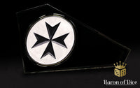 Knights Templar | White | Metal Combat Gauge | Baron Coin™ Compatible