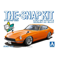 Aoshima: 1/32 The Snap Kit Nissan S30 Fairlady Z Custom Wheel (Orange) Scale Model Kit #13-SP3