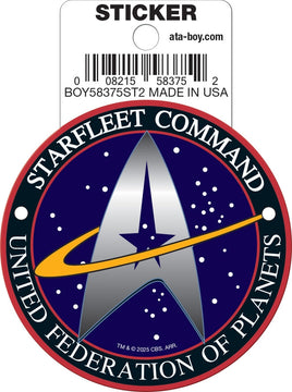 Ata-Boy Stickers: Die Cut Vinyl Sticker - 3" - Star Trek - Starfleet Command Emblem
