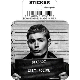 Ata-Boy Stickers: Die Cut Vinyl Sticker - 3" - Supernatural - Dean Winchester - Mugshot
