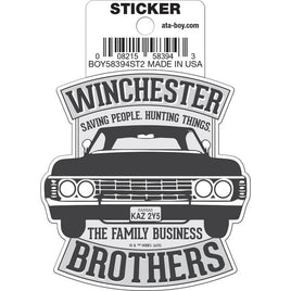 Ata-Boy Stickers: Die Cut Vinyl Sticker - 3" - Supernatural - Winchester Brothers - The Family Business