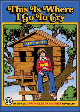 Ata-Boy Magnets: Refrigerator Magnet - 2.5" x 3.5" - Steven Rhodes - This Is Where I Go To Cry