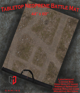 Abandoned Town | Neoprene Battle Mat with Bag | Baron of Dice