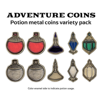 Adventure Coins - Potion Metal Coins Variety Pack