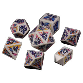 7 Piece Polyhedral Dice Set: Celestial Dawn
