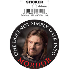 Lord of the Rings: Boromir Walk Into Mordor Die Cut Vinyl Sticker - 3"