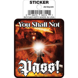 Lord of the Rings: Gandalf You Shall Not Pass Die Cut Vinyl Sticker - 3"