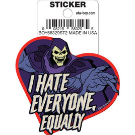 Masters of the Universe: Skeletor I Hate Everyone Equally Die Cut Vinyl Sticker - 3"