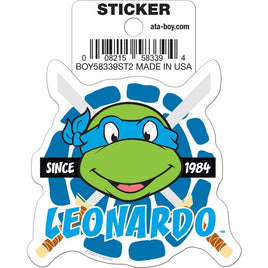 Teenage Mutant Ninja Turtles: Leonardo Head Die Cut Vinyl Sticker - 3"