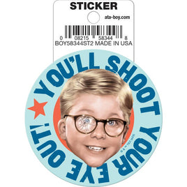 Christmas Story: Shoot Your Eye Out Die Cut Vinyl Sticker - 3"