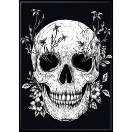 Episodic Drawing: Floral Skull Magnet