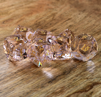 Pink Multifaceted Glass Dice Set