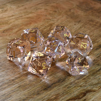 Pink Multifaceted Glass Dice Set