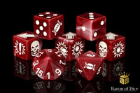 Blood Red - Bloody Football Dice (Set of 7)