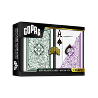 COPAG Playing Cards: Double Deck Set - Legacy - Green/Purple - Poker Size - Jumbo Index (2)